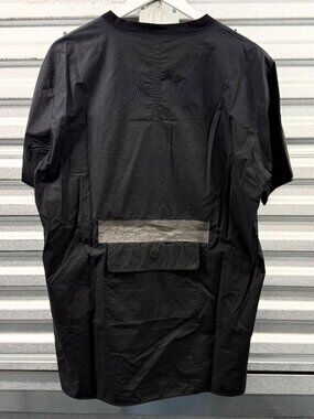 DAMIR DOMA SILENT Black Cotton Blend Back Patch Pocket Tee Sz M